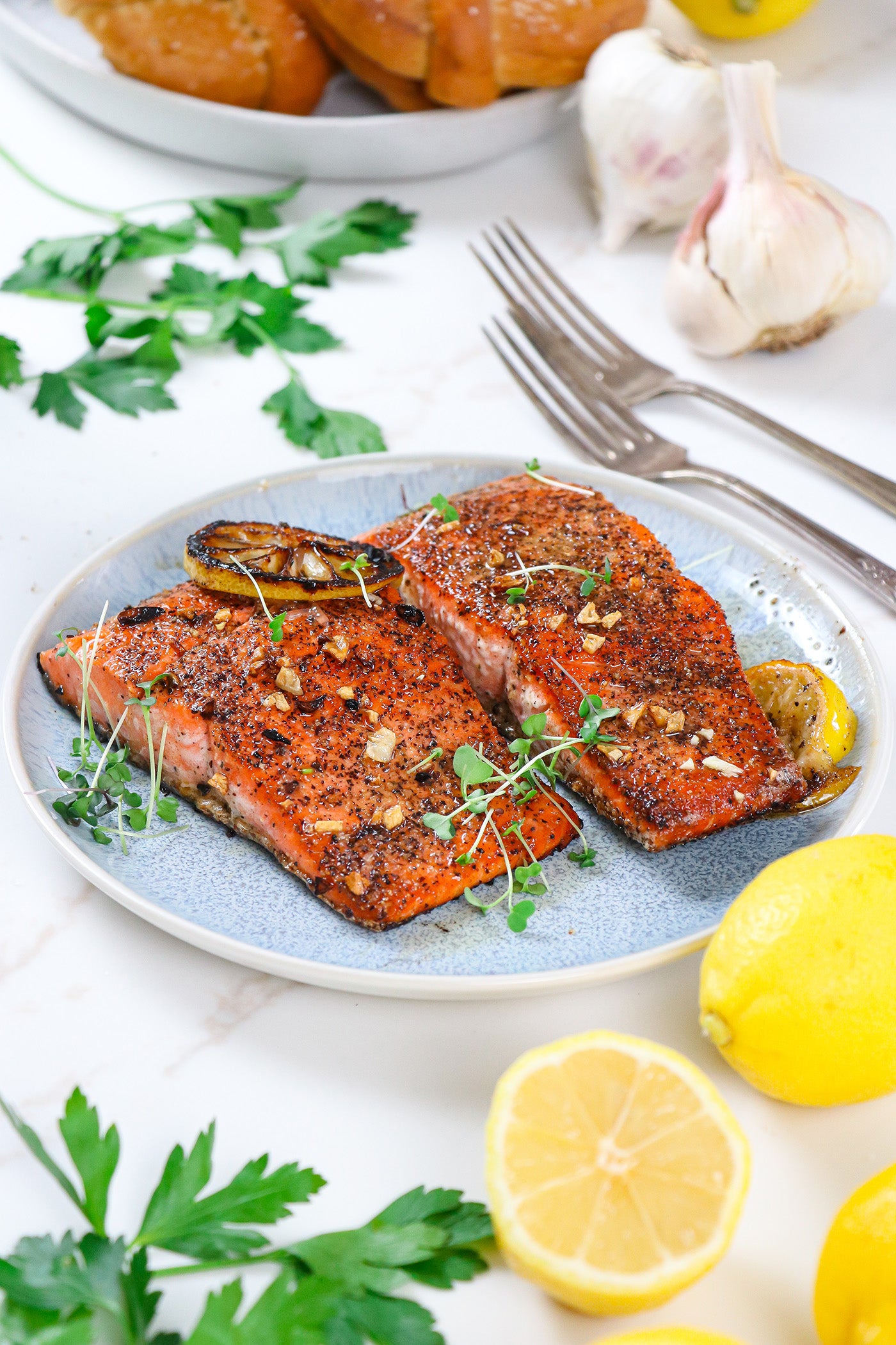 Lemon Butter Pan Seared Sockeye Salmon