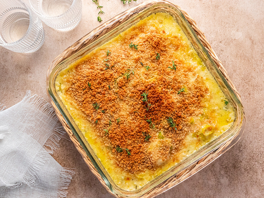 Halibut Au Gratin Sizzlefish