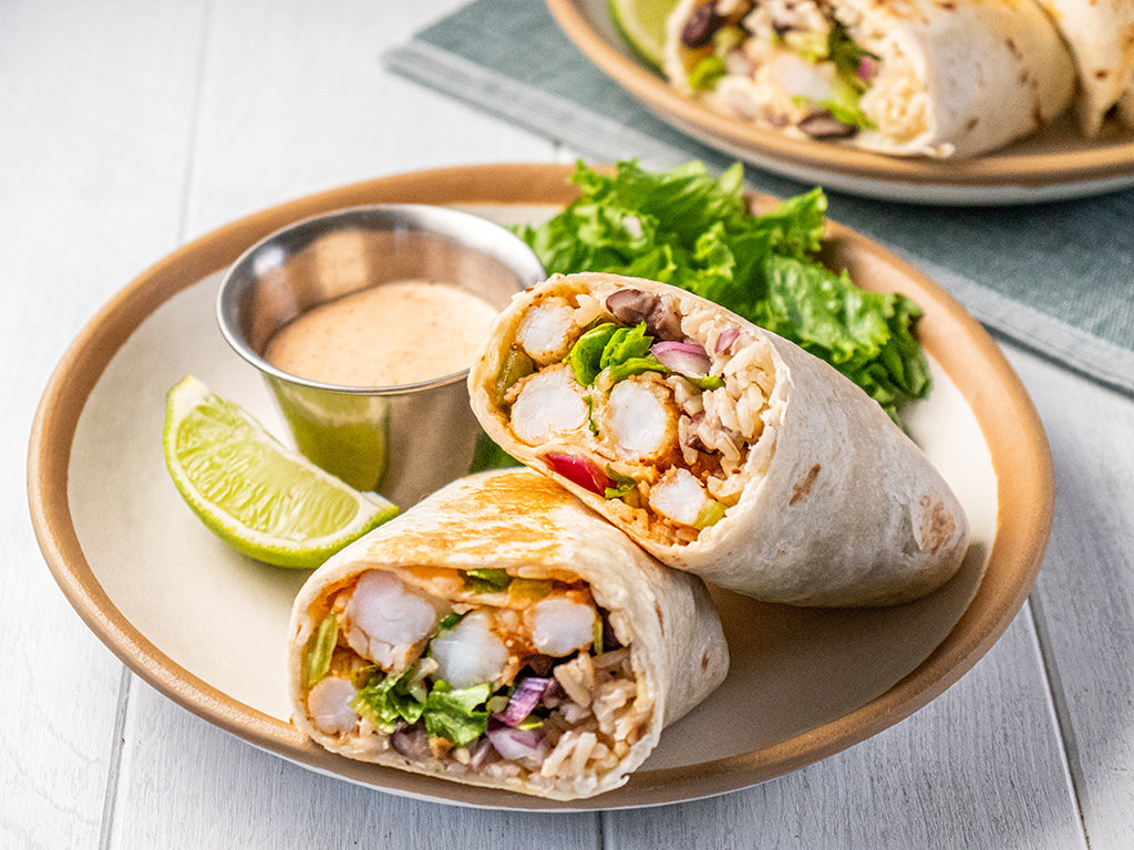 Old Bay Shrimp Burrito