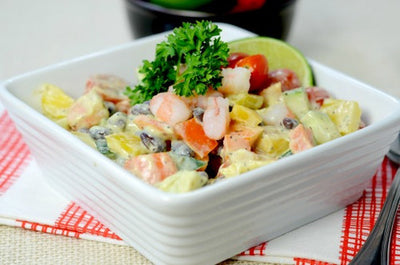 Creamy Shrimp & Black Bean Veggie Salad