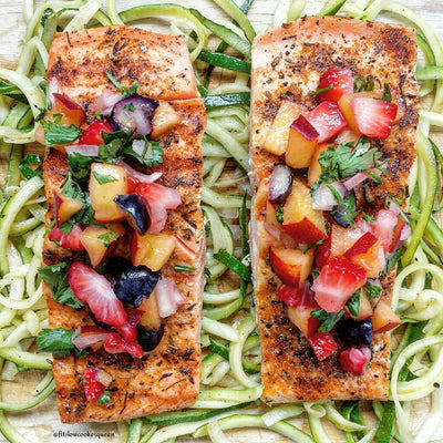 Salmon Topped with Fruit Salsa