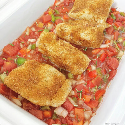 Slow Cooker Fish & Tomatoes