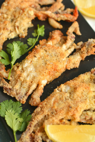 Almond Flour Crusted Soft-Shell Crabs