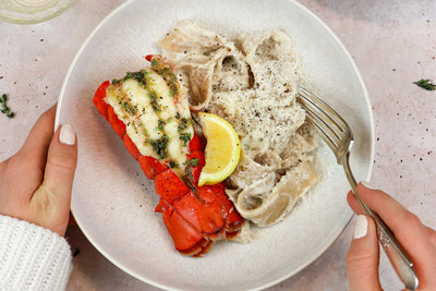 How to Steam Lobster Tails + Creamy Lobster Pasta