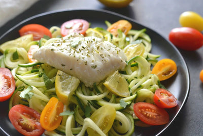 Lemon Pepper Haddock with Zucchini Noodles