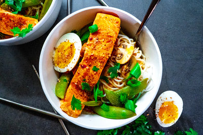 Asian Style Salmon Noodle Bowl