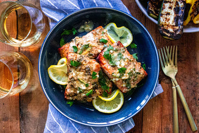 Garlic Dijon Grilled Salmon