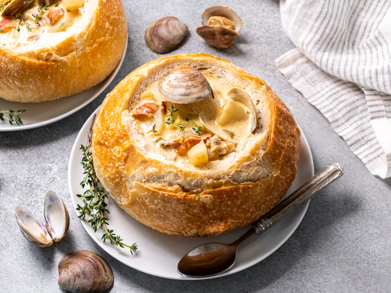 Clam Chowder Bread Bowls