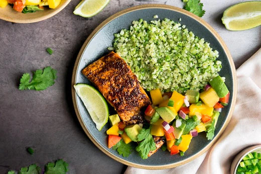 Blackened Coho Salmon & Mango Avocado Salsa