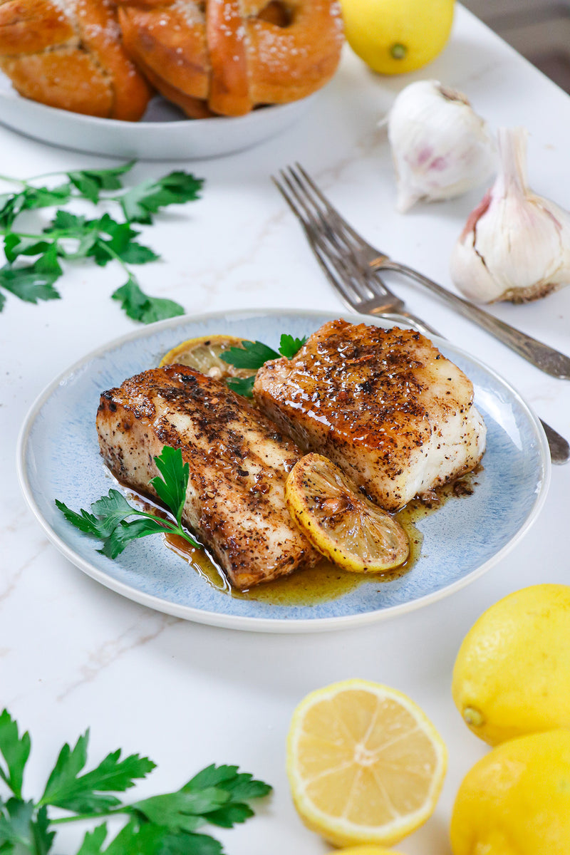 Lemon Butter Pan Seared Chilean Sea Bass
