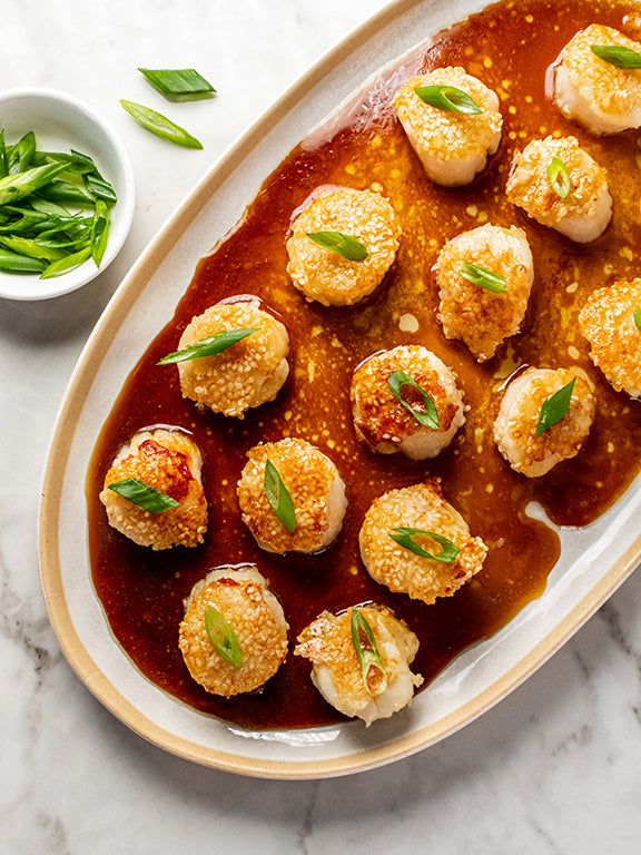 Sesame Honey Scallops Sizzlefish
