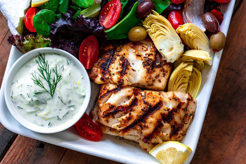 Grilled Sablefish Gyro