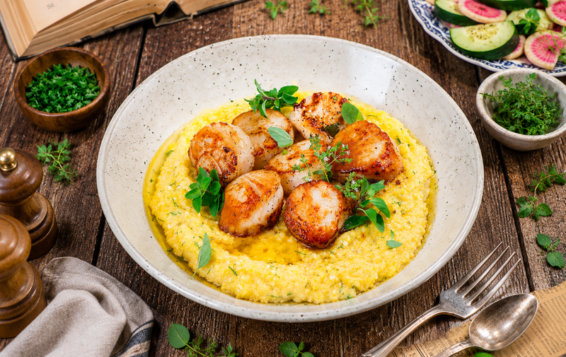 Seared Scallops in Garlic Butter