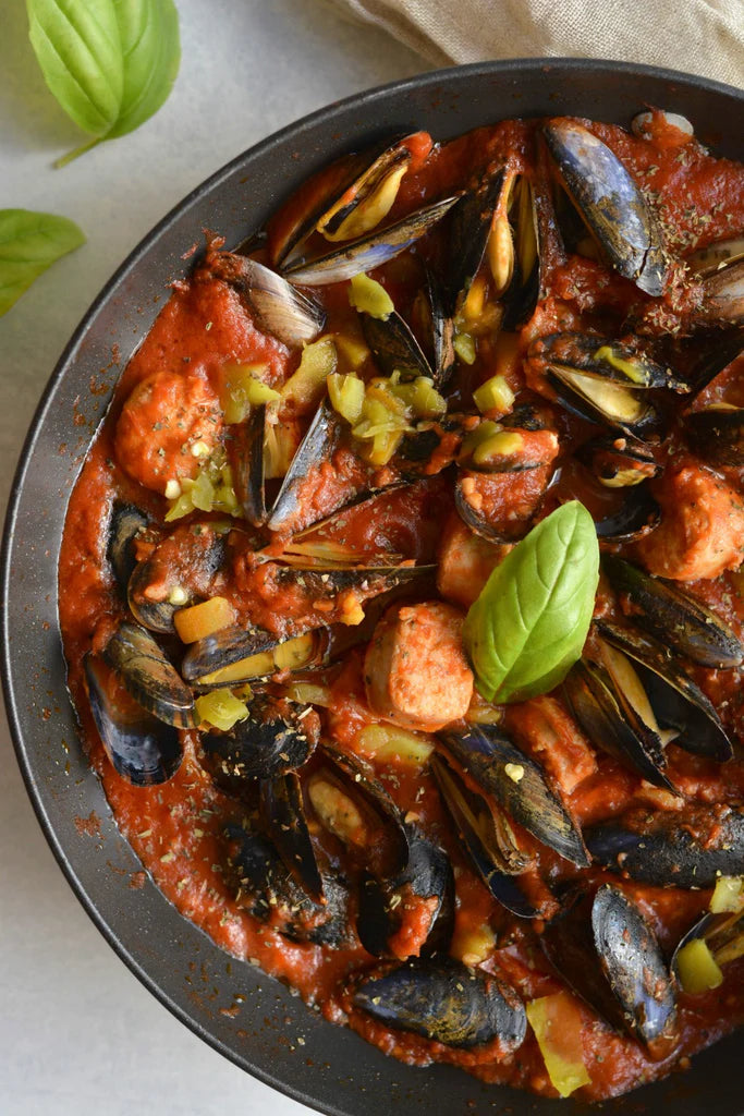 Mussels & Sausage in Italian Tomato Sauce
