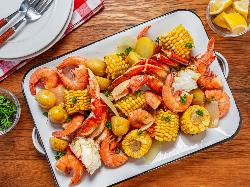 Old Bay Dungeness Crab Boil with NC Shrimp