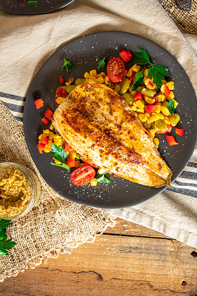 Pan Seared Trout & Summer Succotash