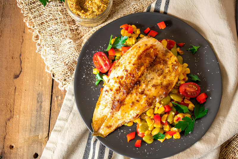 Pan Seared Trout & Summer Succotash
