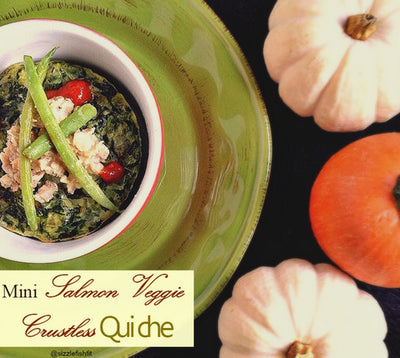 Mini Salmon Veggie Crustless Quiche
