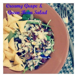 What to do with Fish Leftovers – Grape and Green Bean Salmon Salad
