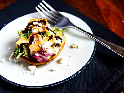 Salmon Brussel Sprout English Muffin Bake