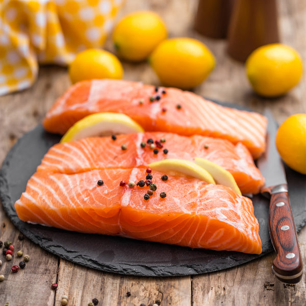 Raw Wild Alaska King Salmon Fillet